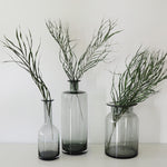 ［フラワーベース］レウナ ガラスベース スリム グレー