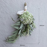 ＜シー・ユー・トゥモロー＞紫陽花・ウーリーブッシュ・ユーカリのスワッグ