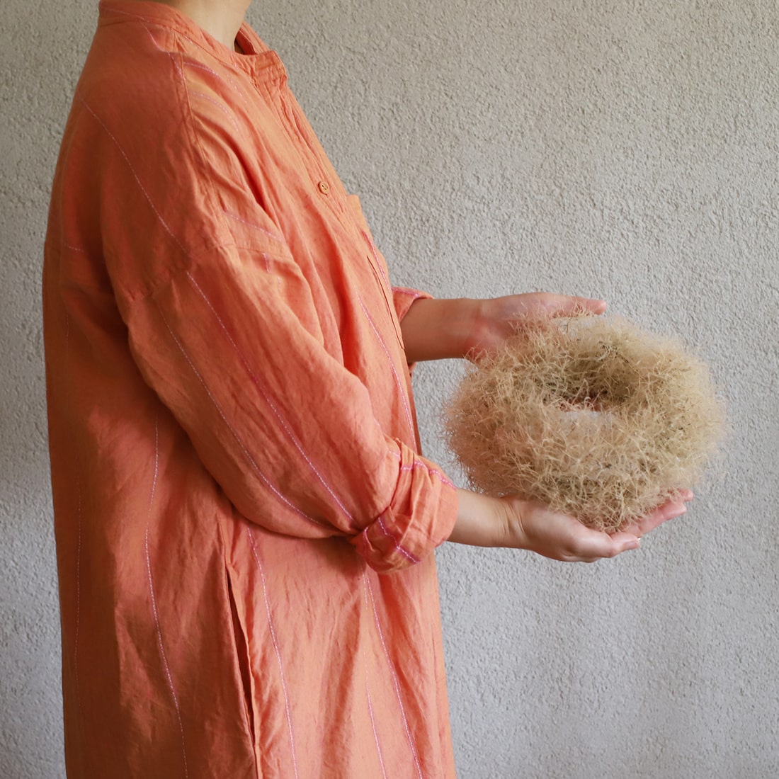 スモークツリー リボンリース スモークツリー ドライフラワーリース 完成品 | ドライフラワー