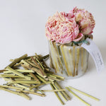 ［雑貨］蝋引き花のアレンジメント・キャンドル＜芍薬＞｜土と風の植物園オリジナル