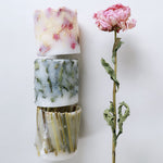 ［雑貨］蝋引き花のアレンジメント・キャンドル＜芍薬＞｜土と風の植物園オリジナル