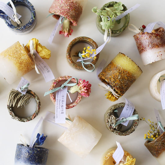 ［雑貨］ドライフラワーのミニキャンドル