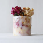 ［雑貨］蝋引き花のアレンジメント・キャンドル＜芍薬＞｜土と風の植物園オリジナル