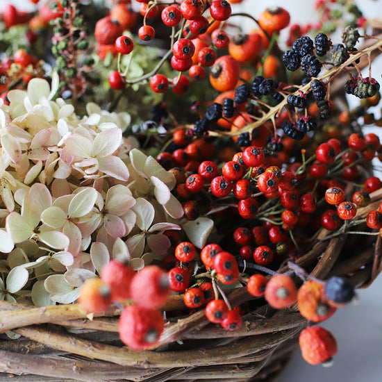 【ハロウィン限定】＜箱庭のワルツ＞赤い実の小さな花かご