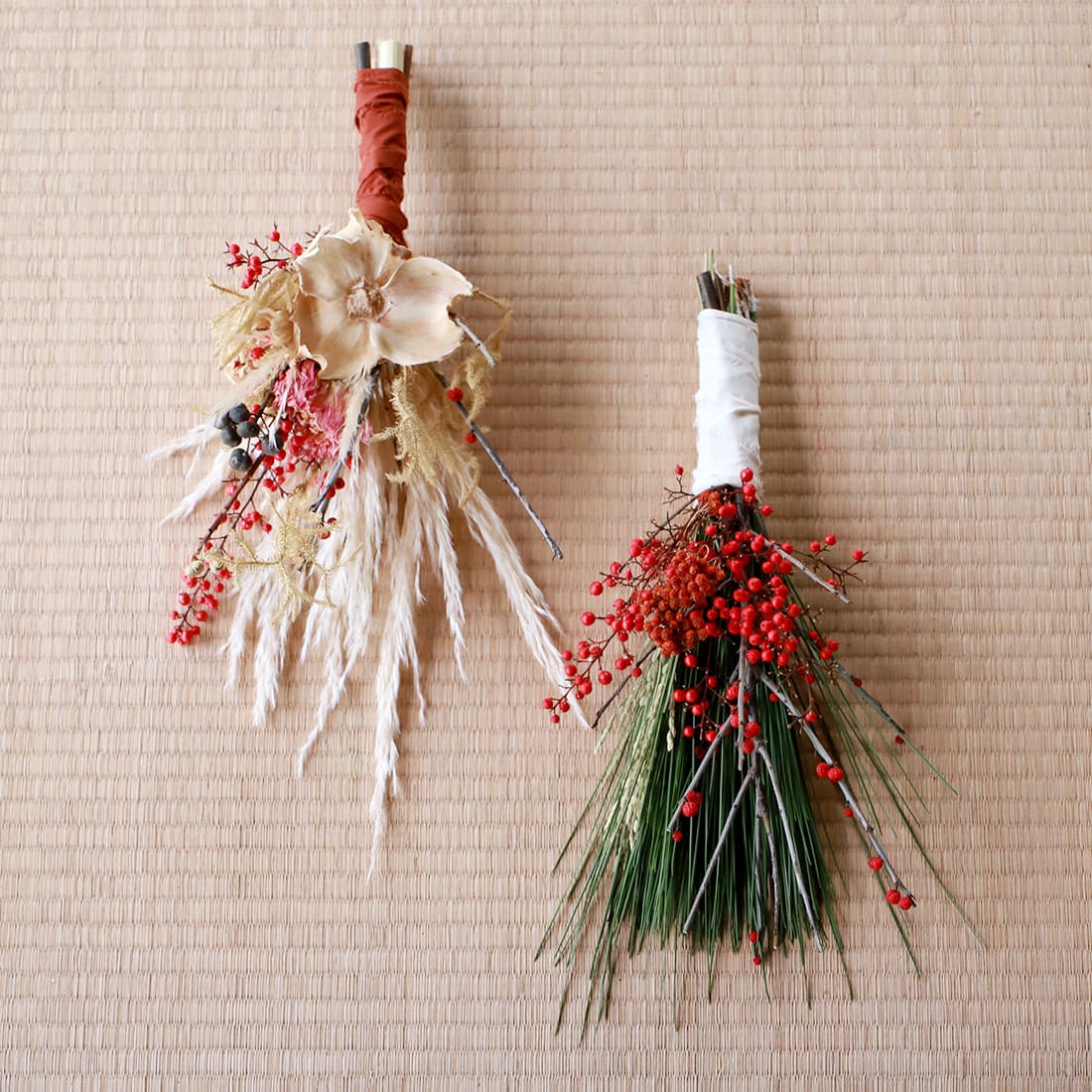 年新た＞大王松・南天・ウメモドキのお正月飾り 商品ページ - 土と風の