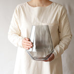 ［フラワーベース］ビッグガラスベース クリスタル グレー