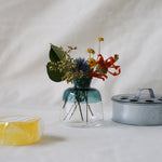 ［フラワーベース］ガラスベースツートンM グリーン