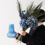 ＜Limited＞群青の紫陽花とフラワーベースのセット